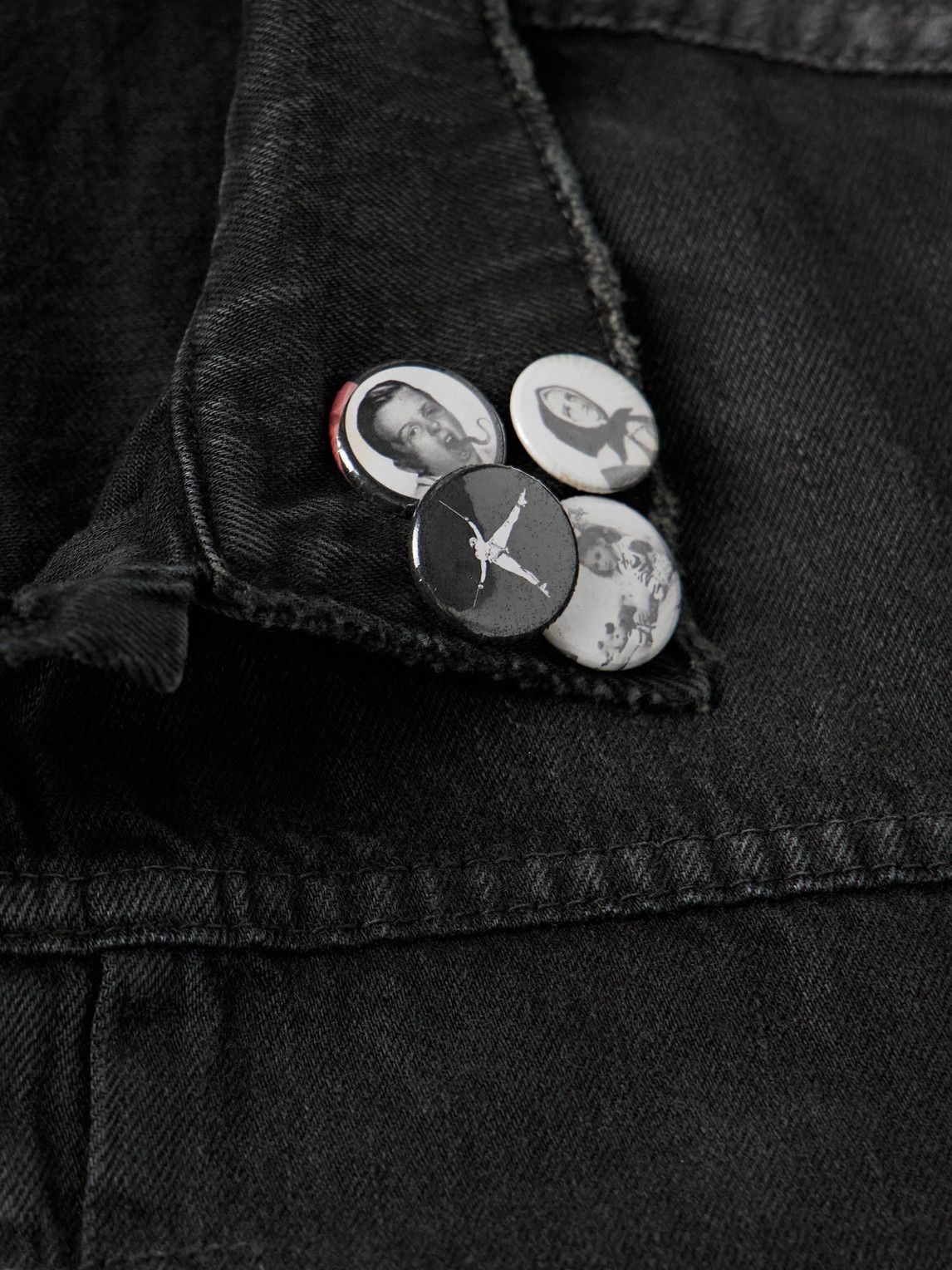 Enfants Riches Déprimés - Appliquéd Distressed Panelled Denim Jacket - Gray