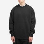 Róhe Men's Oversized Logo Crew Sweatshirt in Black