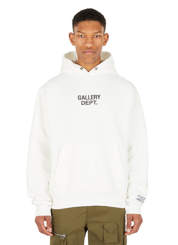 Photo: Logo Hooded Sweatshirt in White