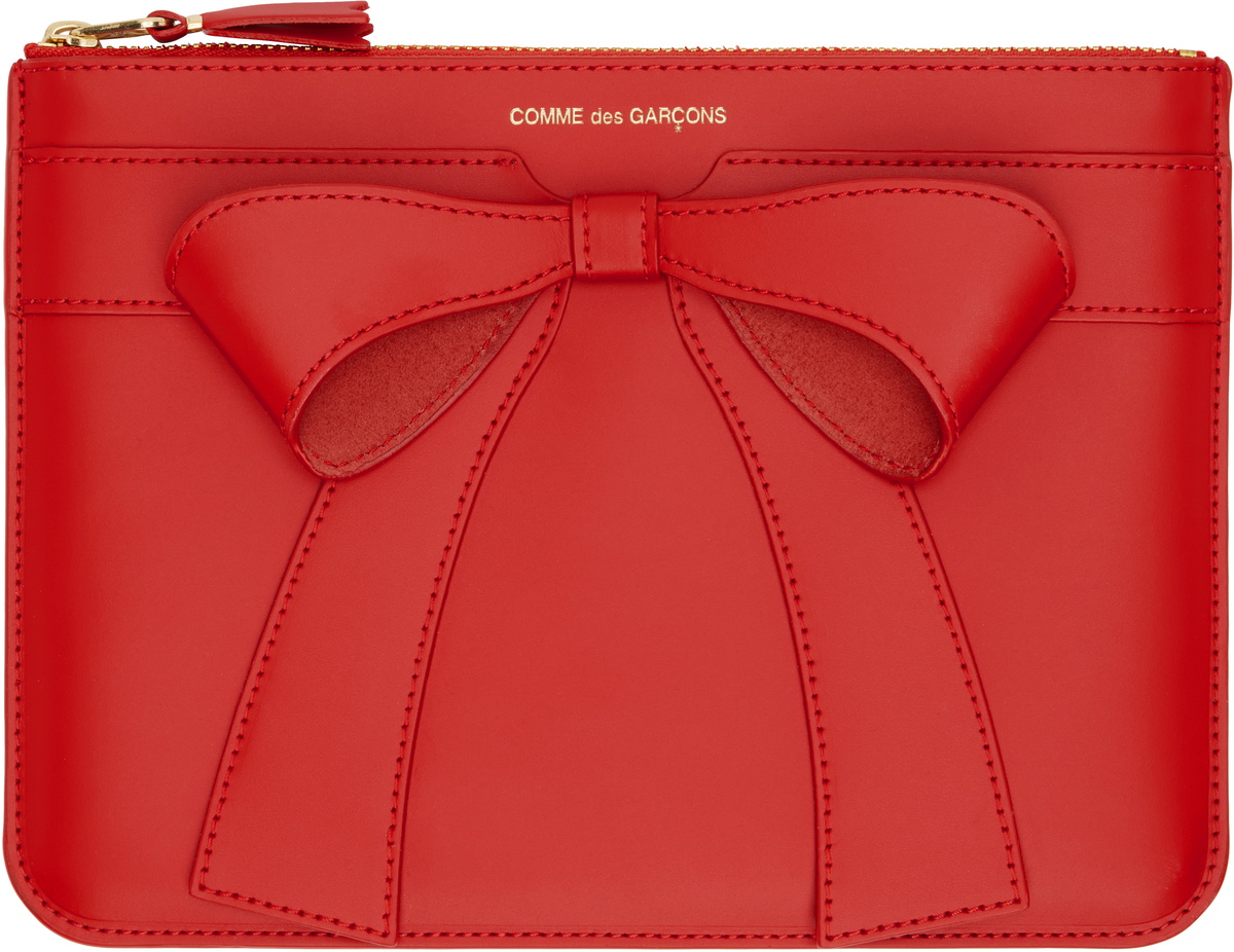 COMME des GARÇONS WALLETS Red Big Bow Pouch