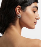 Ananya Scatter Edge 18kt white gold hoop earrings with diamonds