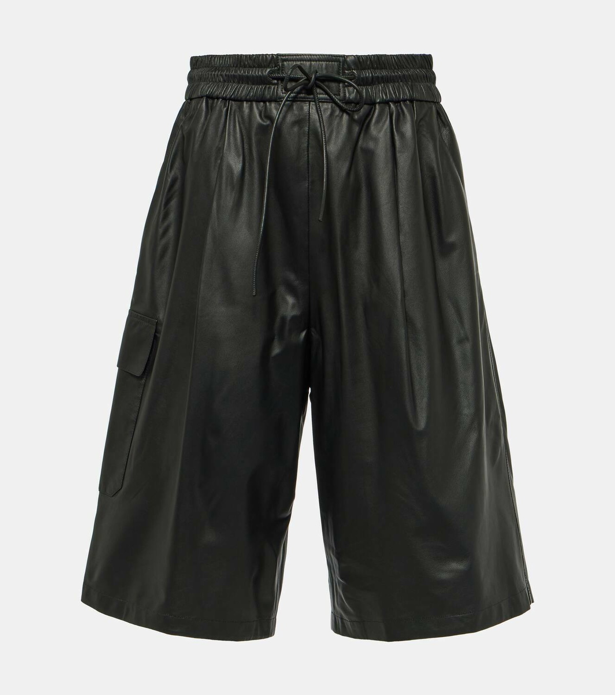 Yves Salomon Leather Bermuda shorts
