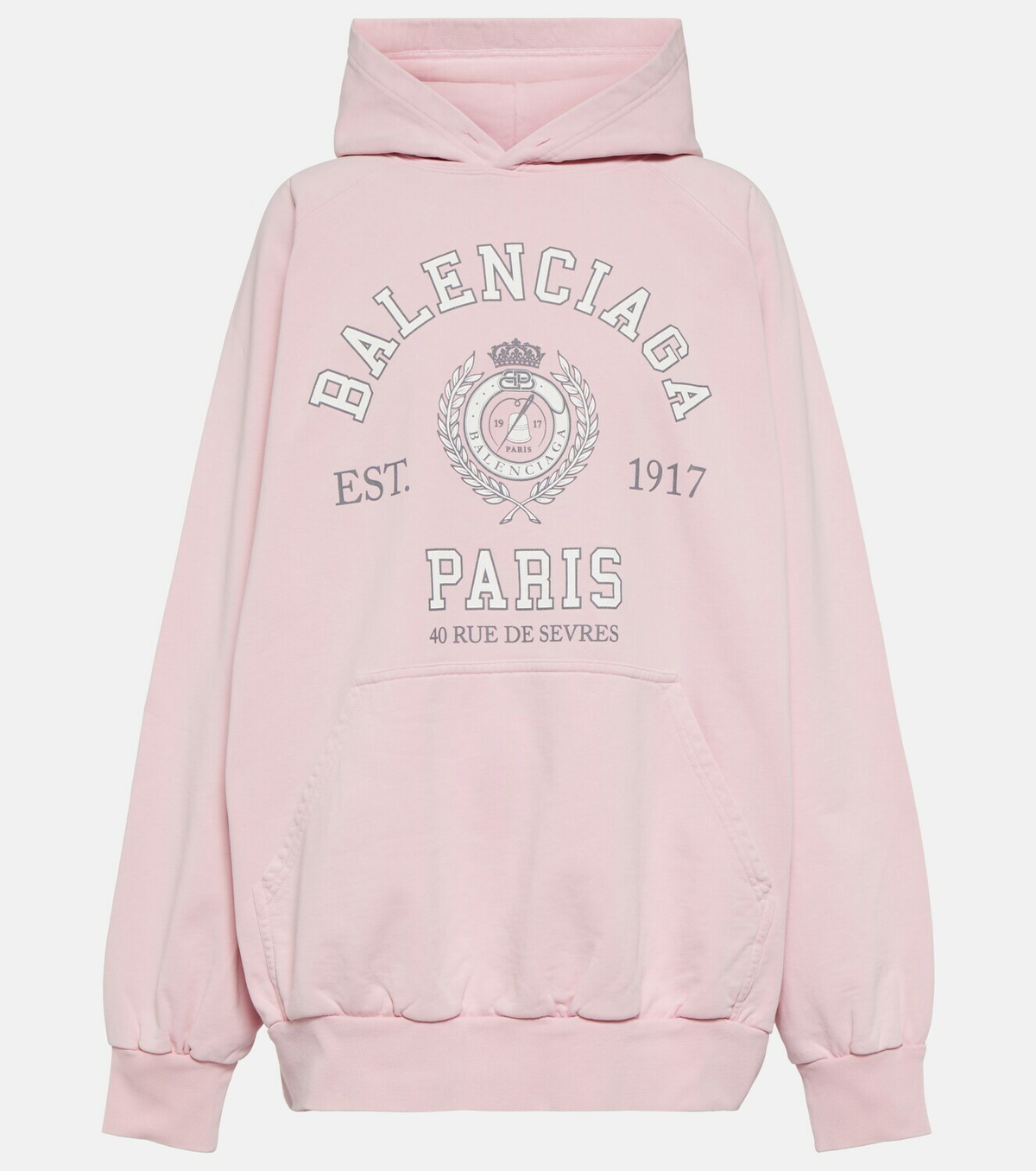 早期完売★BALENCIAGA 特大ロゴ刺繍入り コットンHOODIE★New BALENCIAGA Patch Logo Oversize Hoodie cotton gray L Used | eBay