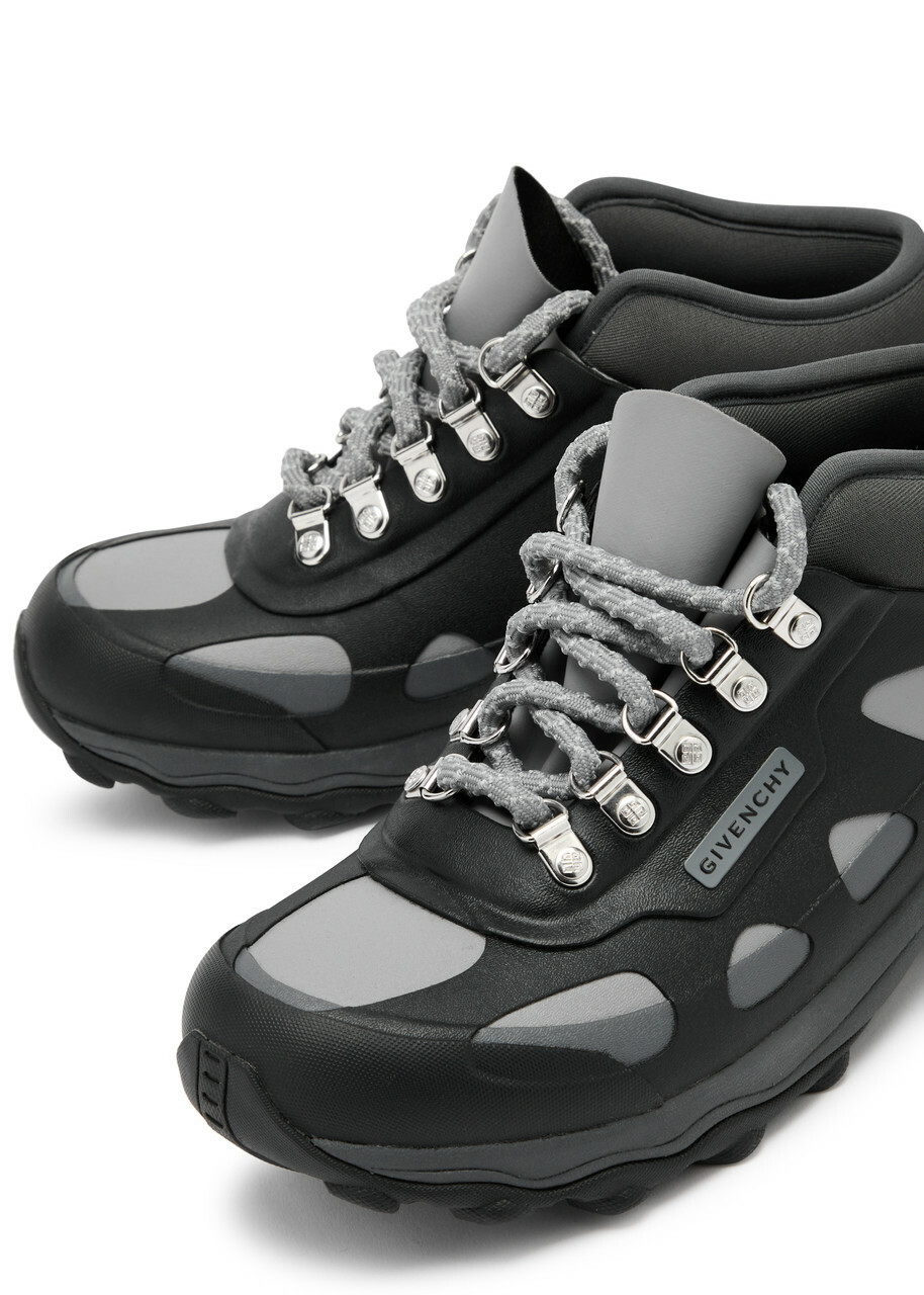 Givenchy Bogs Panelled Rubber Hiking Boots Grey