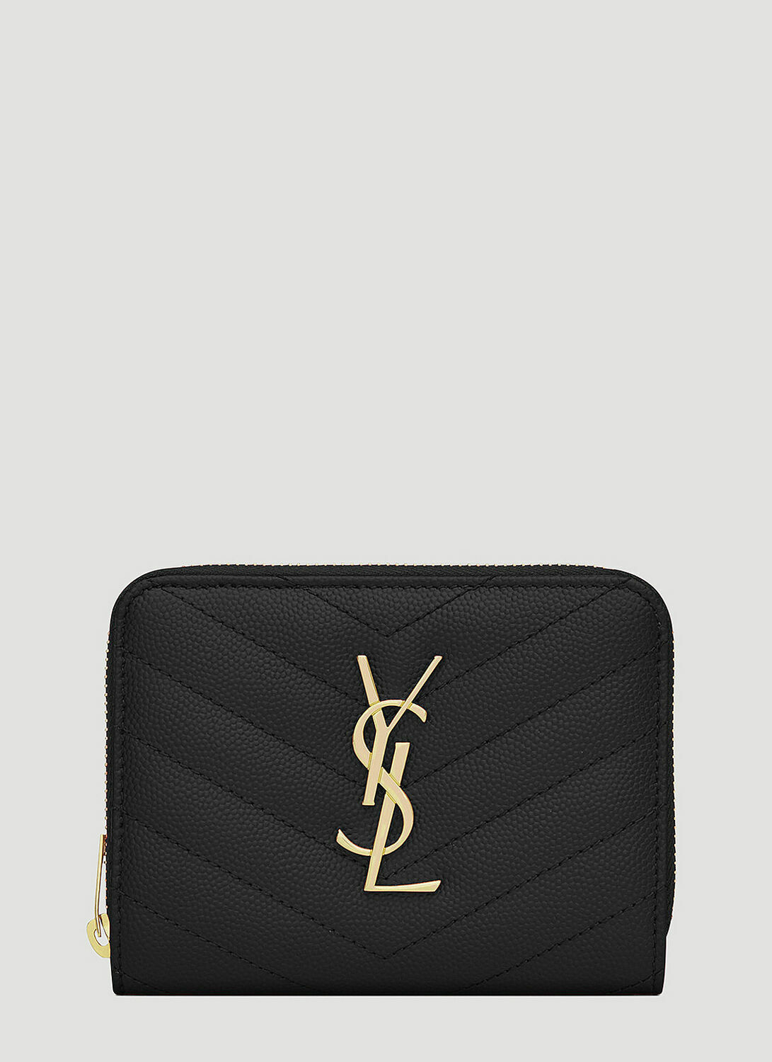 Saint Laurent Matelassé Compact Wallet