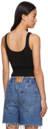 alexanderwang.t Black Rib Knit Tank Top