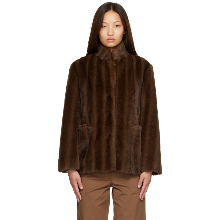 Photo: Nothing Written Brown Misha Faux Fur Jacket