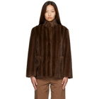 Nothing Written Brown Misha Faux Fur Jacket