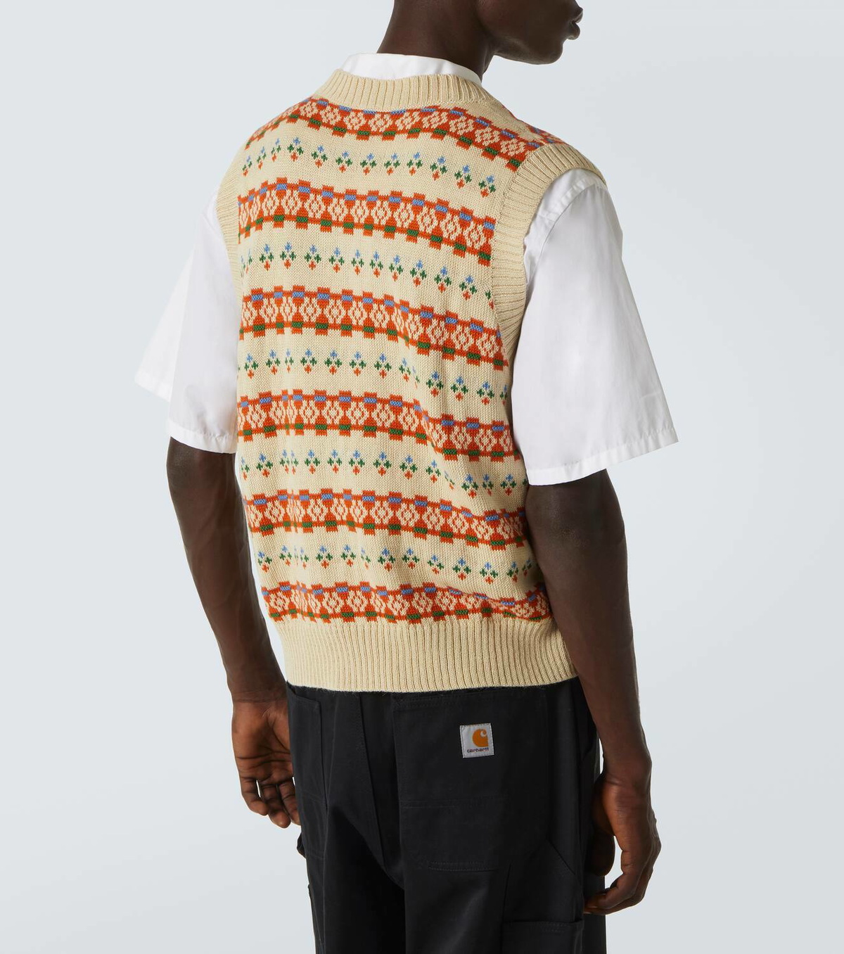 Bode Fauna alpaca jacquard sweater vest