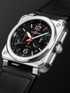 Bell & Ross - BR 03 Automatic Chronograph Stainless Steel Watch, Ref. BR0394-BLC-ST/SCA