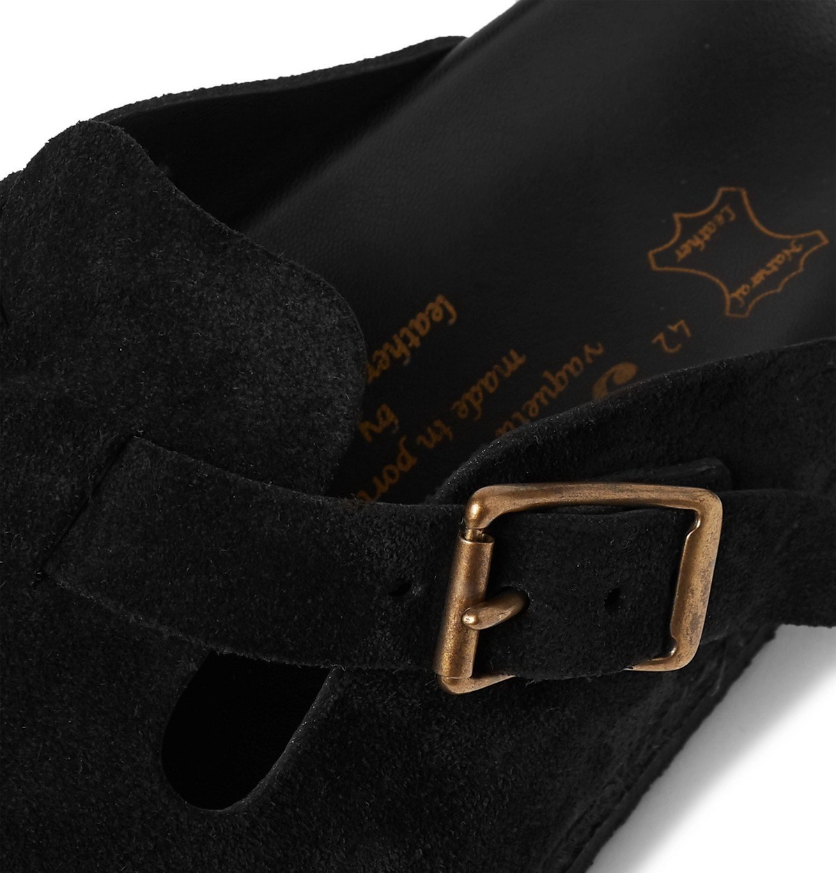 Yuketen - Bostonian Suede Sandals - Black Yuketen