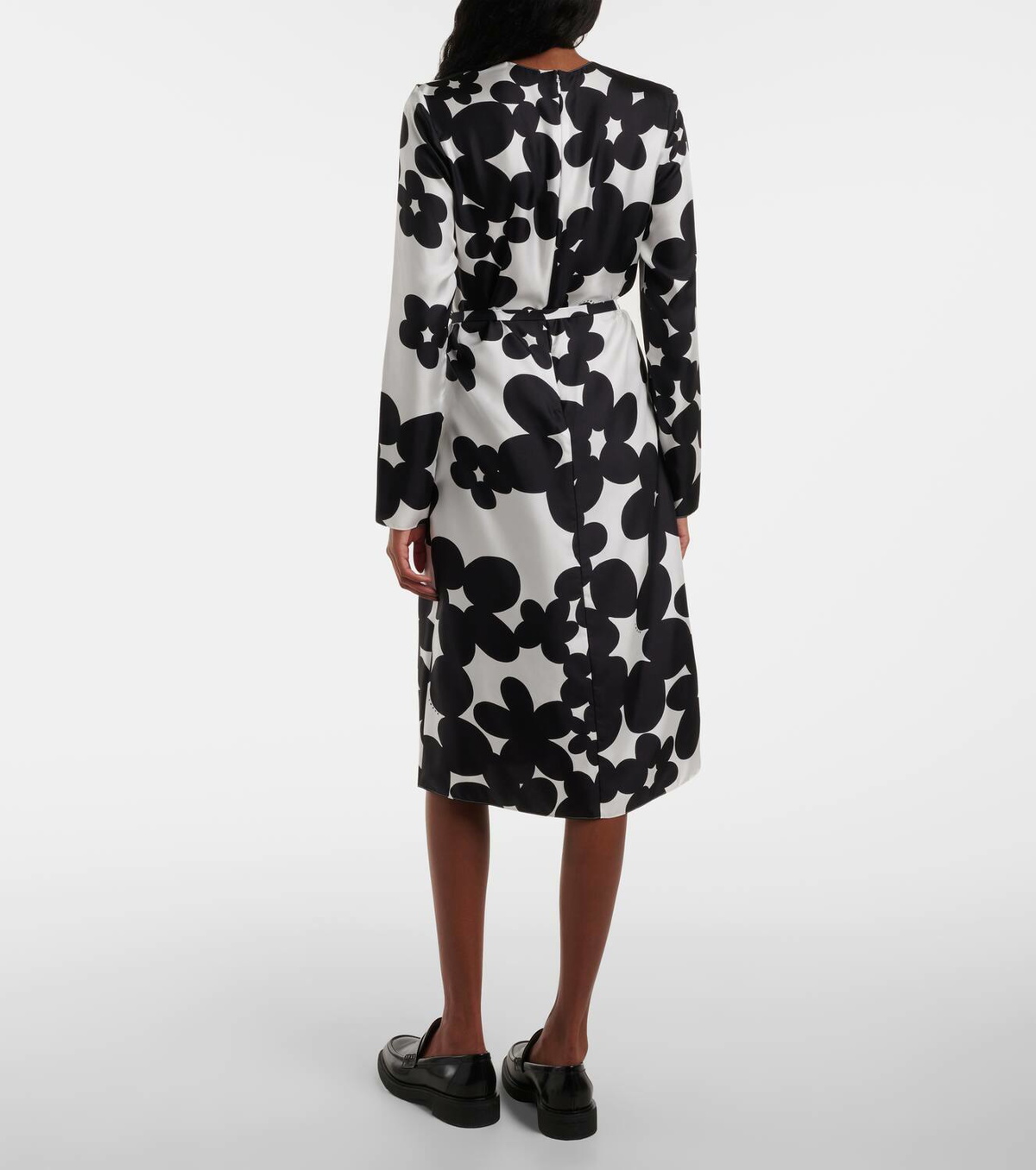 Marni Printed silk midi dress