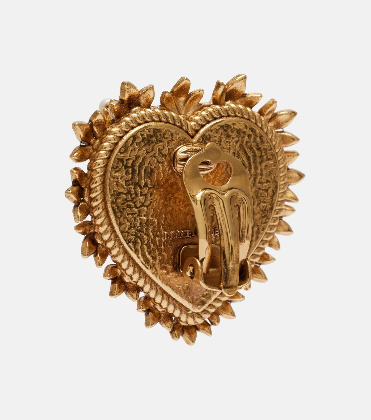 Dolce&Gabbana Devotion DG embellished clip-on earrings
