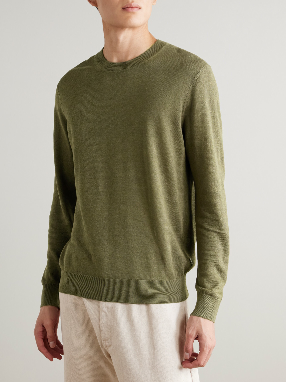 NN07 - Ted 60058 Linen Sweater - Green