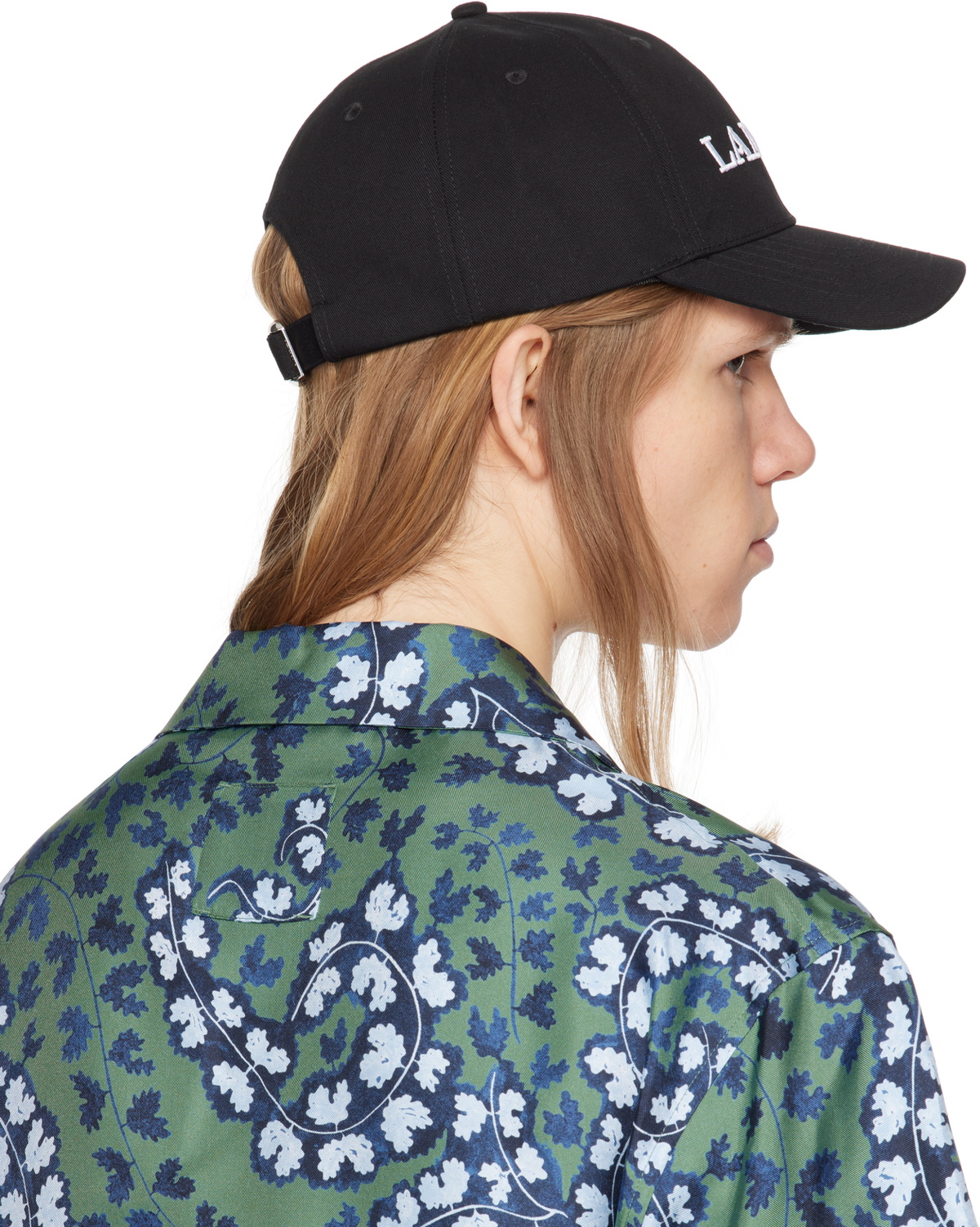 Lanvin Black 'Lanvin' Cotton Cap
