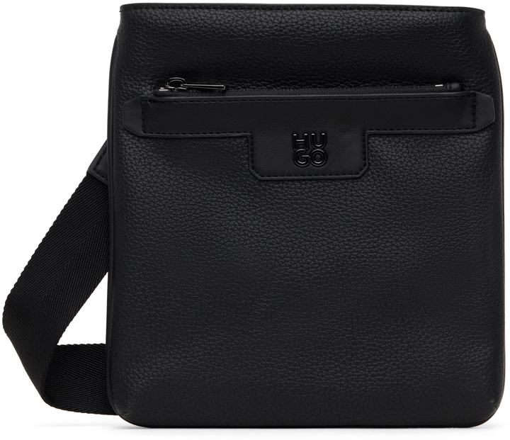 Photo: Hugo Black Faux-Leather Messenger Bag