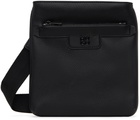Hugo Black Faux-Leather Messenger Bag