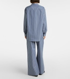 Leset Yoshi striped cotton-blend twill shirt