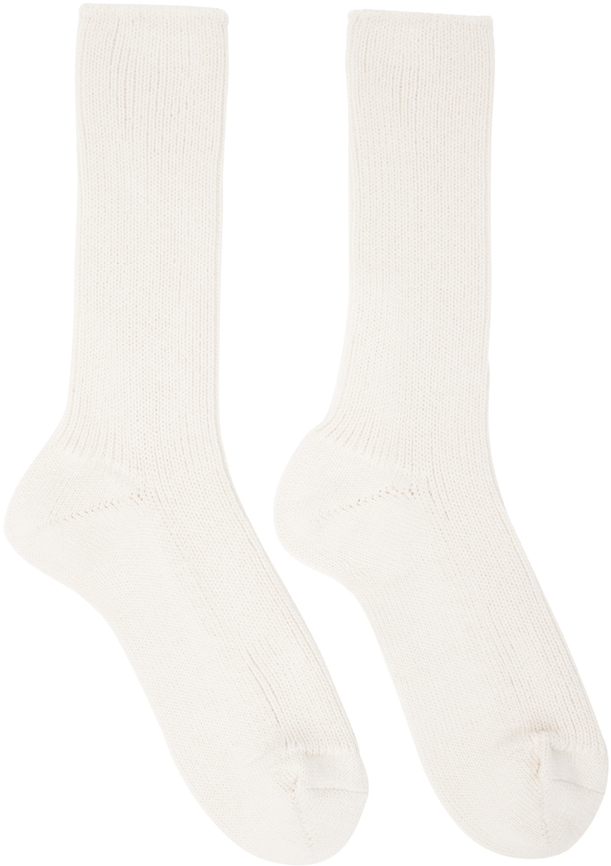 AURALEE Off-White Low Gauge Socks Auralee