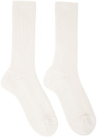 AURALEE Off-White Low Gauge Socks