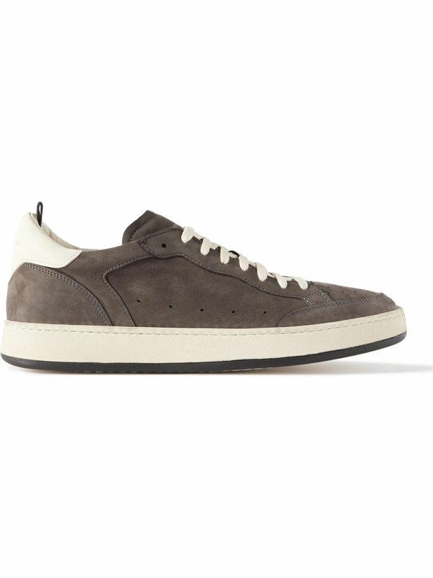 Photo: Officine Creative - Magic 002 Leather-Trimmed Nubuck Sneakers - Gray
