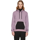 Diet Butcher Slim Skin Purple Panelled Pullover Hoodie