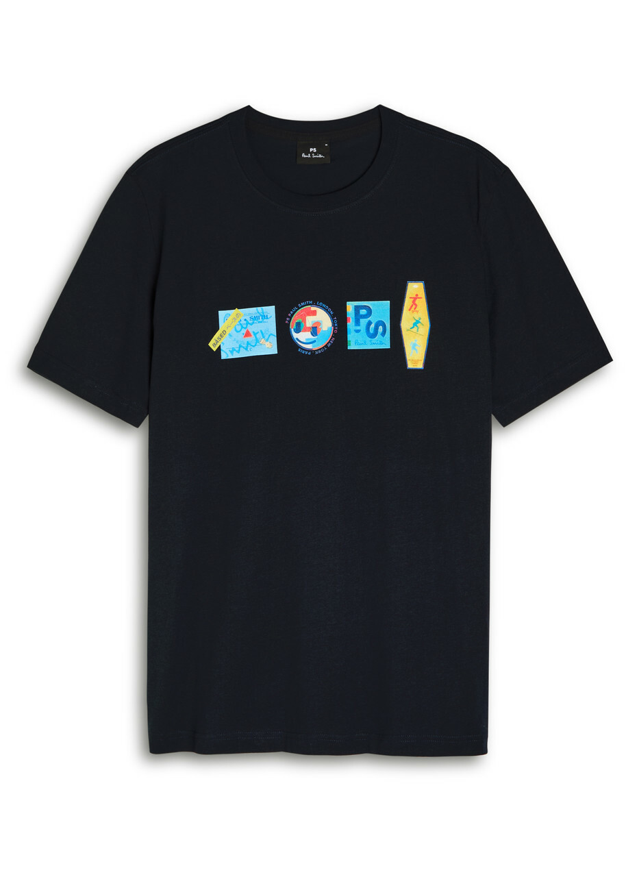 PS Paul Smith Logo-printed Cotton T-shirt Black PS by Paul Smith