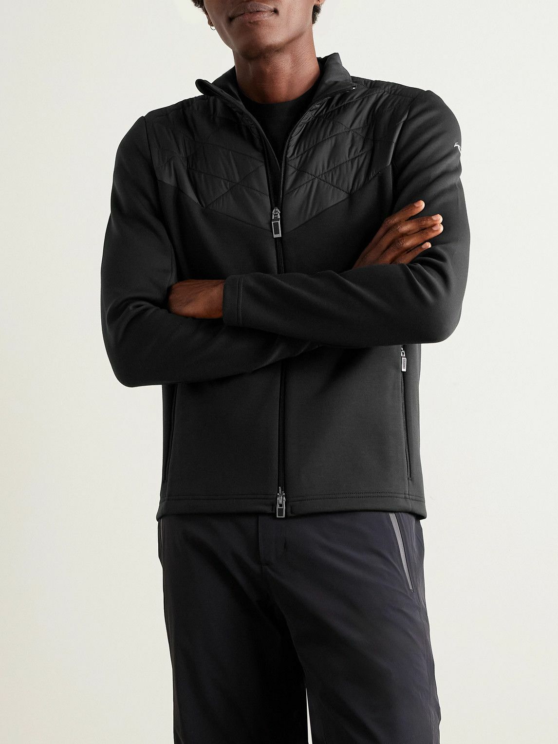Kjus - Formula Quilted Shell-Trimmed Tech-Jersey Jacket - Black