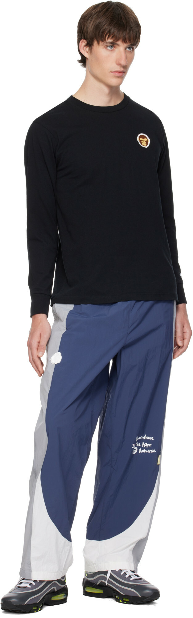 AAPE by A Bathing Ape Black 'AAPER' Long Sleeve T-shirt