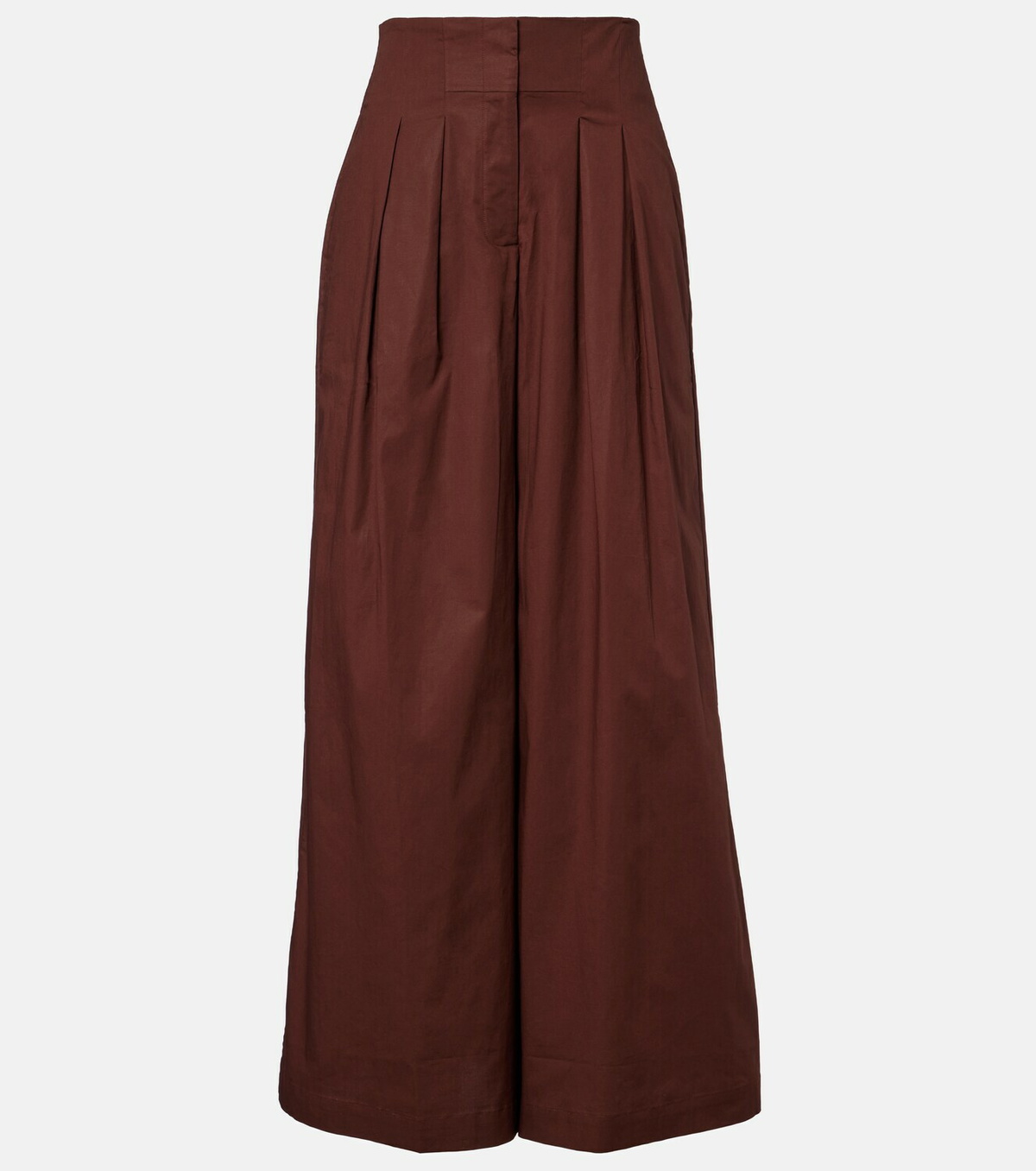 Adriana Degreas Cotton-blend wide-leg pants