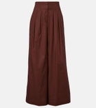Adriana Degreas Cotton-blend wide-leg pants
