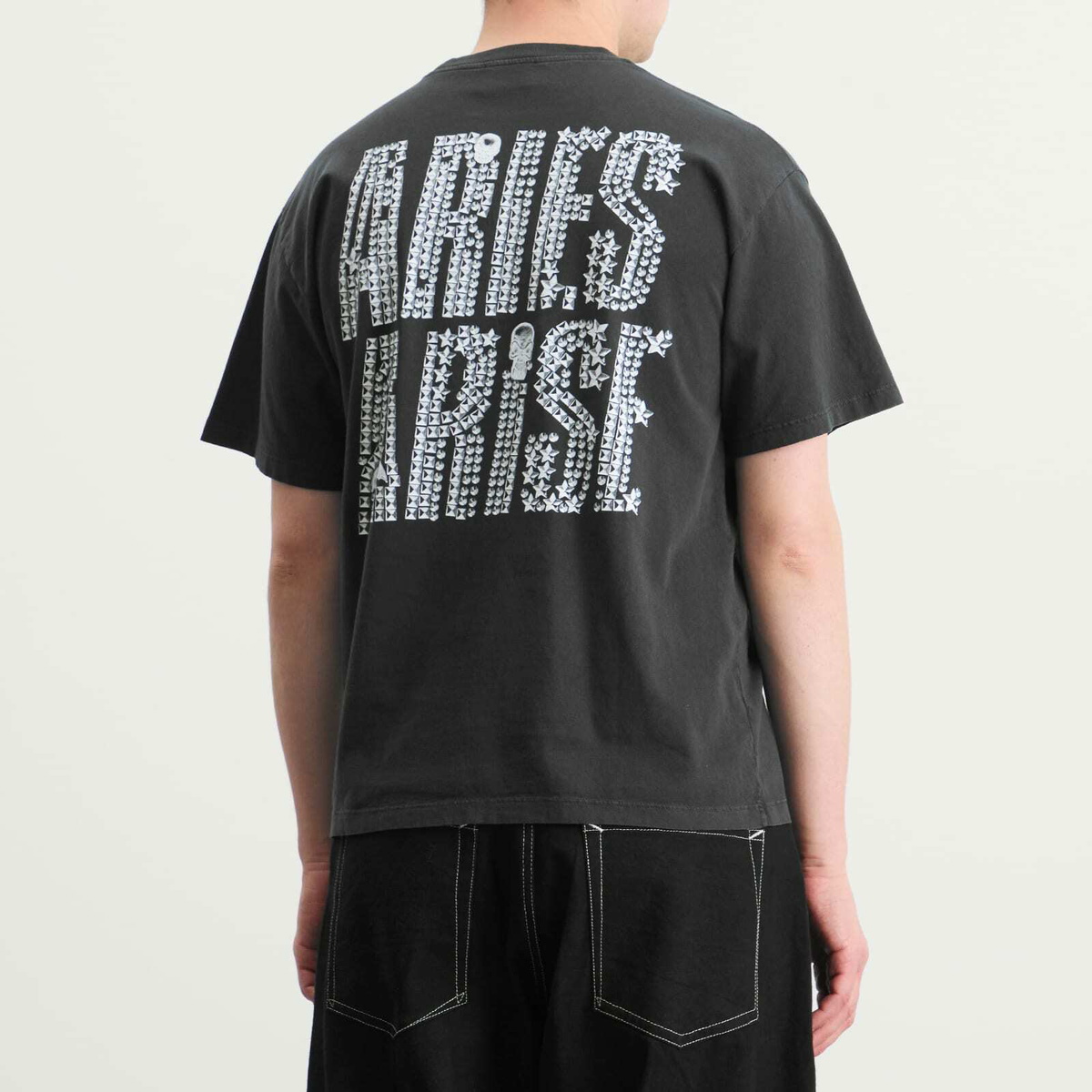 Aries Men's Faded Studmageddon T-Shirt in Black 