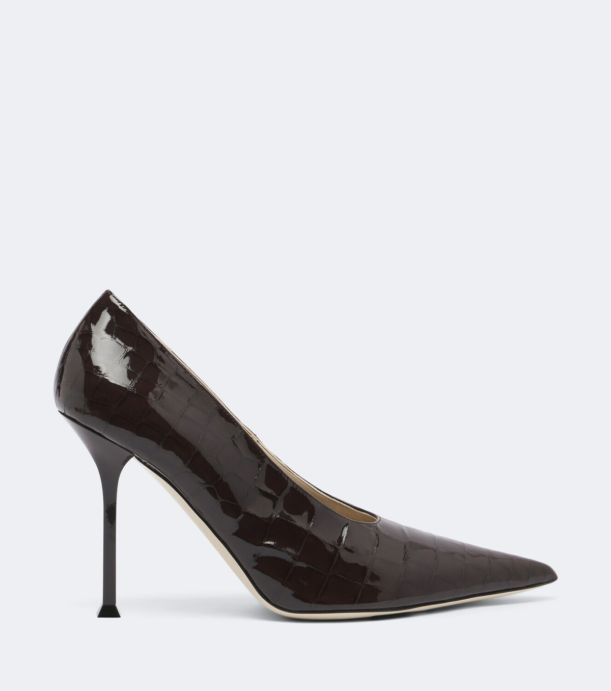 Christen Helix croc-effect patent leather pumps