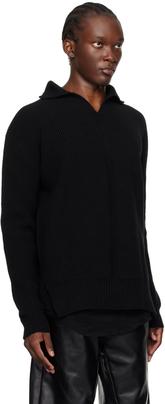 Rick Owens Black Porterville Fisherman Tabard Turtleneck Rick Owens