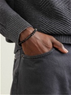 Le Gramme - Le 31g Brushed-Ceramic and Sterling Silver Beaded Bracelet - Black