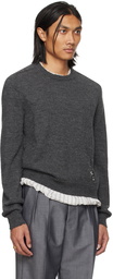 Maison Margiela Gray Distressed Sweater