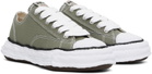 Maison MIHARA YASUHIRO Green Peterson23 OG Sole Canvas Low-Top Sneakers