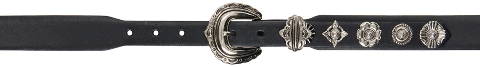 TOGA PULLA　Motif belt TOGA ARCHIVES Motif Leather Belt - Black | THEROOM