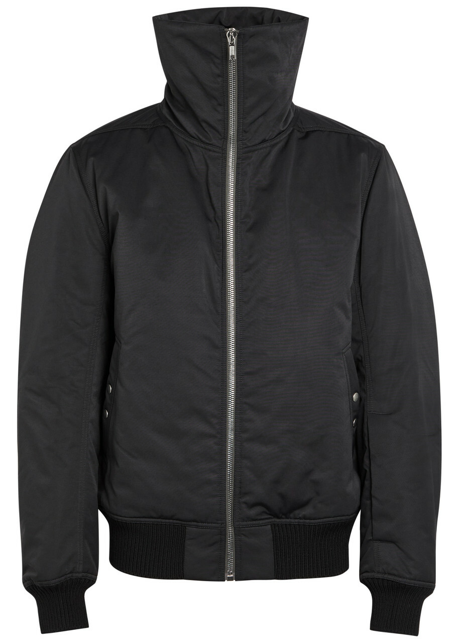 Rick Owens Dracuflight Nylon and Cotton-blend Bomber Jacket Black