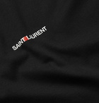 SAINT LAURENT - Slim-Fit Logo-Print Cotton-Jersey T-Shirt - Black