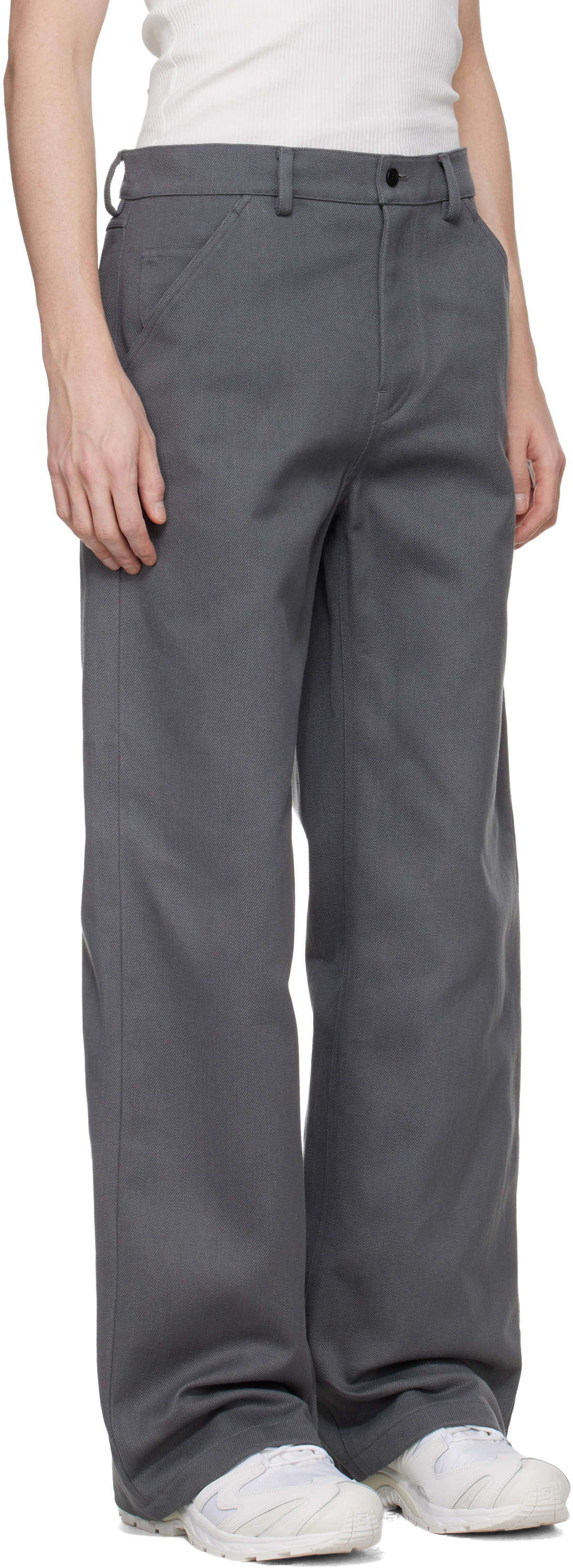 Rier Gray Antique Gabardine Trousers