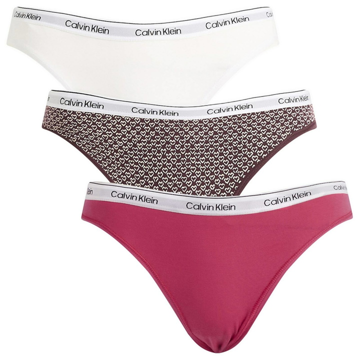 Photo: Calvin Klein Women's Icon Bikini Brief - 3 Pack in Innuendo/Dark Berry/White