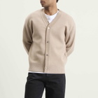 Jacquemus Men's Merino Wool Cardigan in Multi-Beige