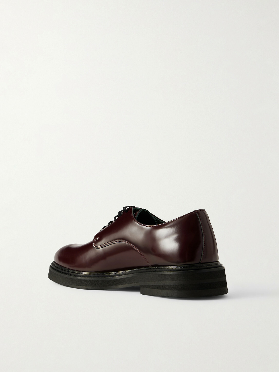 VINNY's - Officer Polished-Leather Derby Shoes - Burgundy