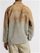 Lemaire - Convertible-Collar Printed Silk-Blend Shirt - Brown
