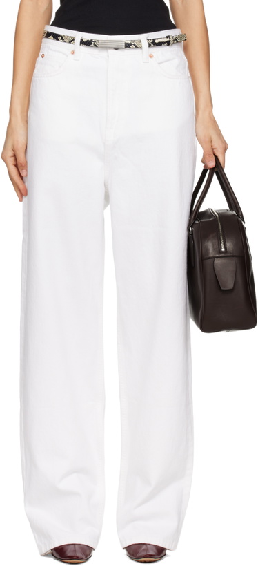 Photo: WARDROBE.NYC White Low Rise Jeans