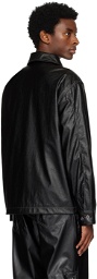 Soulland Black Ryder Faux-Leather Jacket