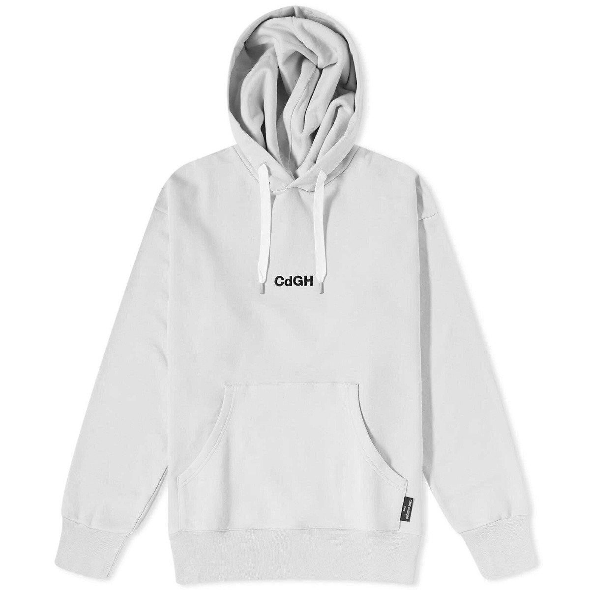 Photo: Comme Des Garçons Homme Men's Embroidered Logo Popover Hoody in Grey