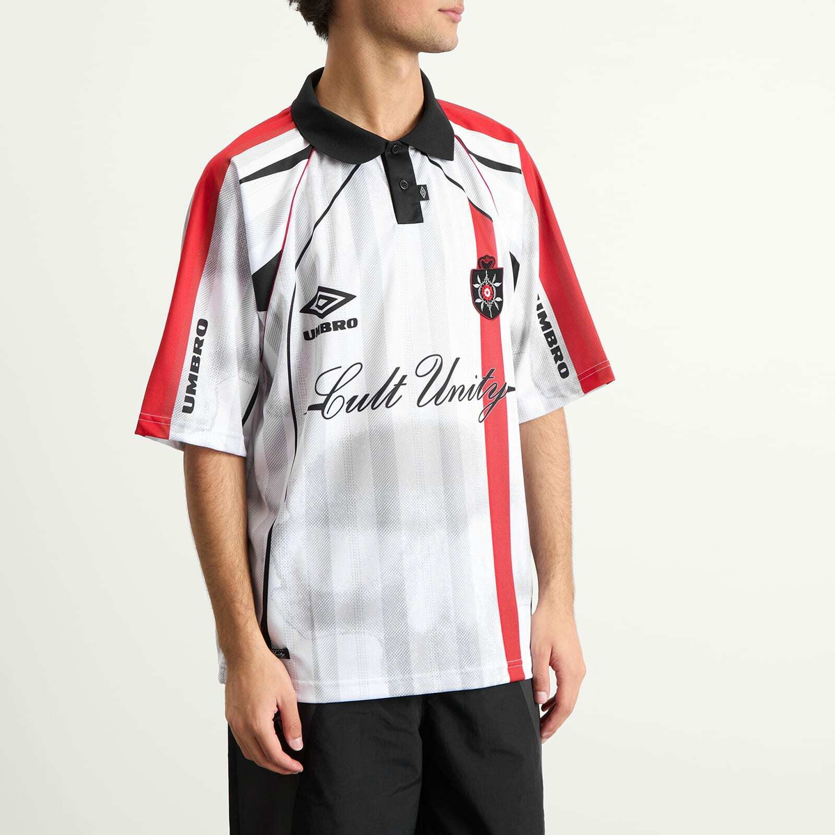 Umbro by Slam Jam Men's 01 03 Polo in White Red