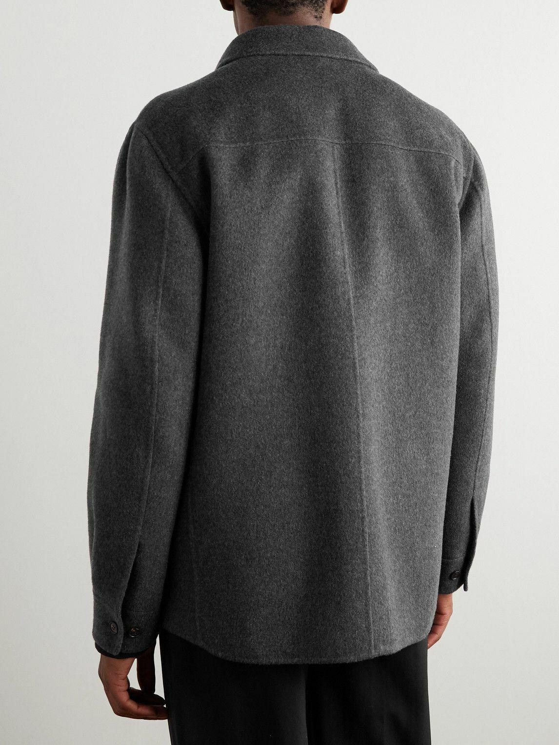 UMIT BENAN B - Double-Faced Cashmere Overshirt - Gray